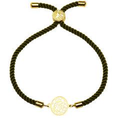 دستبند طلا 18 عیار زنانه کرابو طرح نقش و دایره مدل Kr2767