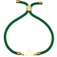 دستبند طلا 18 عیار زنانه کرابو طرح حرف هـ مدل Kr2239