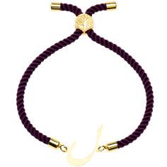 دستبند طلا 18 عیار زنانه کرابو طرح حرف ل مدل Kr2382