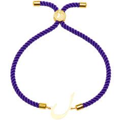 دستبند طلا 18 عیار زنانه کرابو طرح حرف ل مدل Kr2387