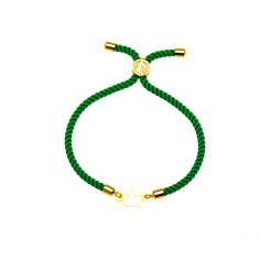  دستبند طلا 18 عیار زنانه کرابو طرح تاج مدل Kr1088