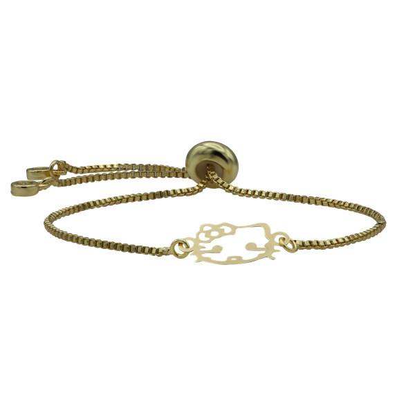 دستبند طلا 18 عیار زنانه آمانژ طرح کیتی کد 1018D3321|دیجی‌کالا