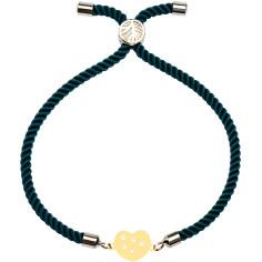 دستبند طلا 18 عیار زنانه کرابو طرح قلب و پنجه مدل Kr2962
