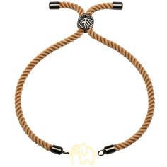 دستبند طلا 18 عیار زنانه کرابو طرح فیل مدل Kr2356