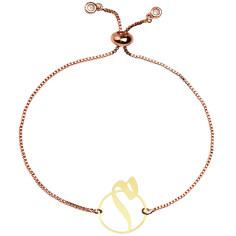 دستبند طلا 18 عیار زنانه کرابو طرح حرف م مدل Kr2715