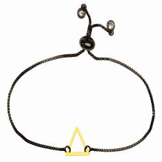 دستبند طلا 18 عیار زنانه کرابو طرح مثلث مدل Kr1351