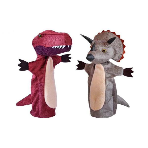 عروسک نمایشی مدل دایناسور گیاه خوار و گوشت خوار مجموعه 2 عددی|دیجی‌کالا