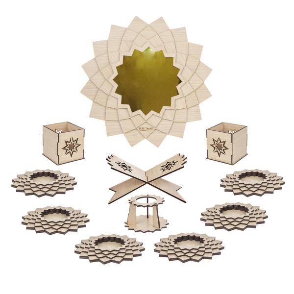 مجموعه ظروف هفت سین 10 پارچه لوکس طلائی مدل 01|دیجی‌کالا