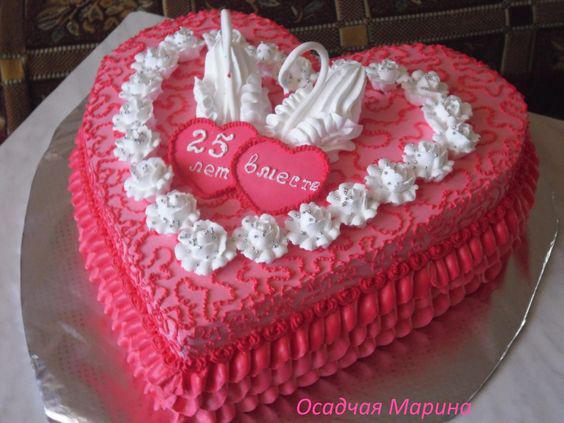کیک تولد دخترانه قلب مناسب 25 سالگی|لیدی
