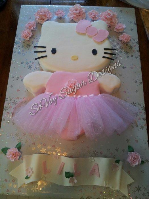 کیک تولد دخترانه کیتی استفاده از تور|لیدی