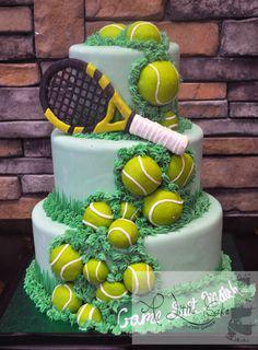 کیک تولد دخترانه اسپرت چند طبقه مدل تنیس|لیدی