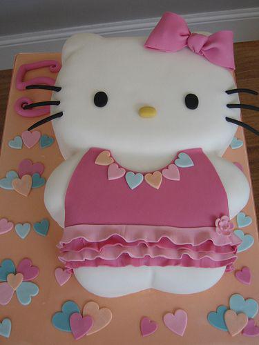کیک تولد دخترانه کیتی بزرگ عروسک کامل|لیدی