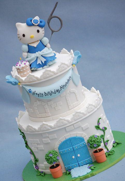 کیک تولد دخترانه کیتی روی قلعه|لیدی