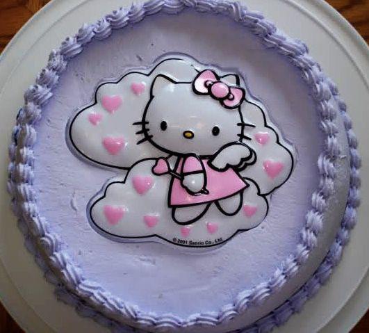 کیک تولد دخترانه کیتی داخل ابر فانتزی|لیدی