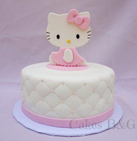 کیک تولد دخترانه کیتی ساده شیک|لیدی