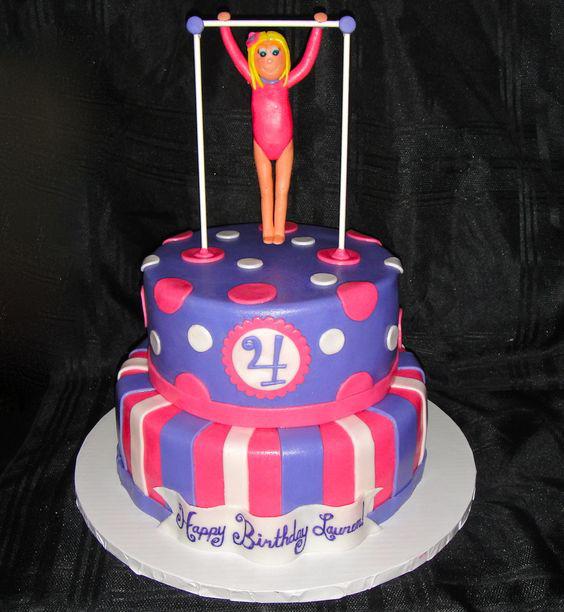 کیک تولد دخترانه اسپرت دختر ژیمیناستیک کار|لیدی