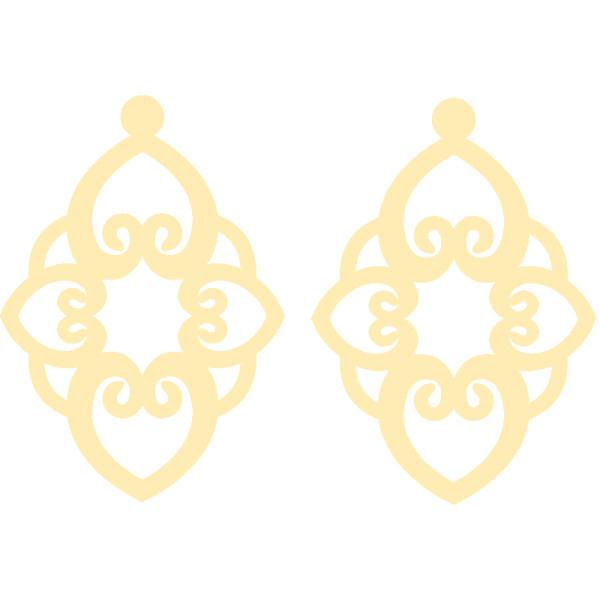 گوشواره طلا 18 عیار زنانه کرابو طرح نقش اسلیمی مدل Kr5120|دیجی‌کالا