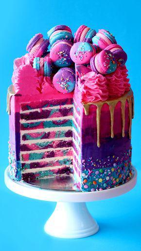 کیک تولد دخترانه با رنگ شاد|لیدی