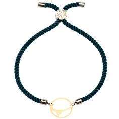 دستبند طلا 18 عیار زنانه کرابو طرح حرف پ مدل Kr2673