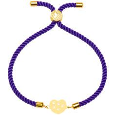 دستبند طلا 18 عیار زنانه کرابو طرح قلب و پنجه مدل Kr2949