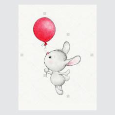 کارت پستال ماهتاب طرح خرگوش کد 1654