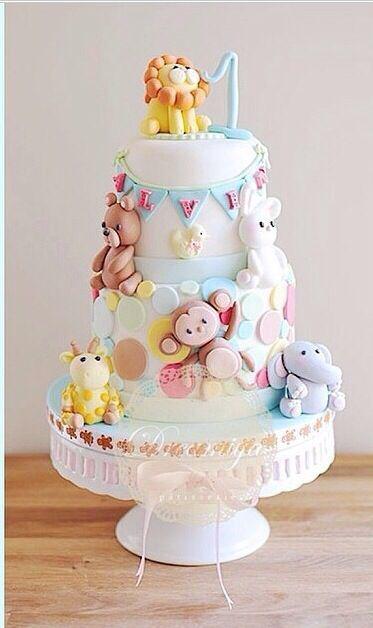 کیک تولد دخترانه حیوانات فانتزی|لیدی