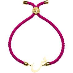 دستبند طلا 18 عیار زنانه کرابو طرح حرف ش مدل Kr1939