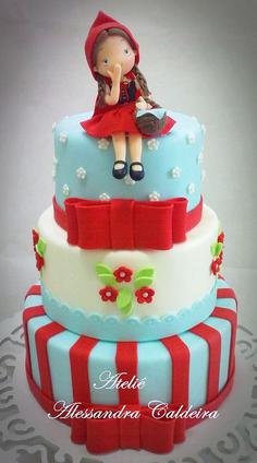 کیک تولد دخترانه شنل قرمزی