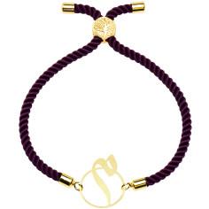 دستبند طلا 18 عیار زنانه کرابو طرح حرف م مدل Kr2690