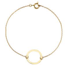 دستبند طلا 18 عیار زنانه کرابو طرح دایره مدل Kr2074