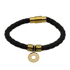 دستبند طلا 18 عیار زنانه آمانژ طرح دایره کد 498D2945