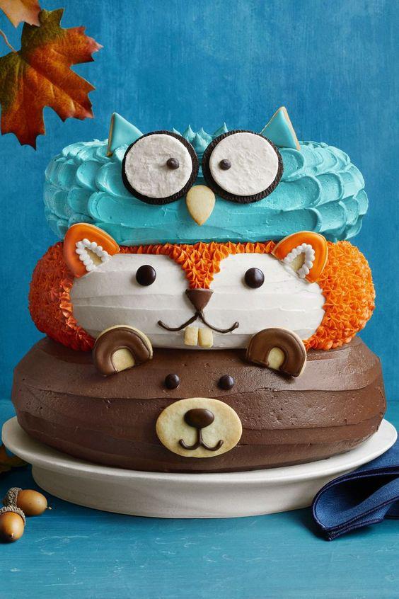 کیک تولد دخترانه فانتزی سر حیوانات|لیدی