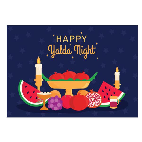 کارت پستال کاف پستال طرح تبریک یلدا کد Kaf_Y1002|دیجی‌کالا