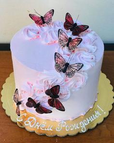 کیک تولد دخترانه پروانه ای