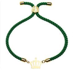 دستبند طلا 18 عیار زنانه کرابو طرح تاج مدل Kr2078