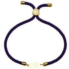 دستبند طلا 18 عیار زنانه کرابو طرح قلب بینهایت مدل Kr1391