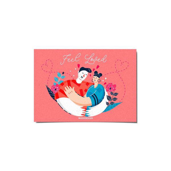 کارت پستال ماسا دیزاین مدل POSTV08 طرح عشق.love|دیجی‌کالا
