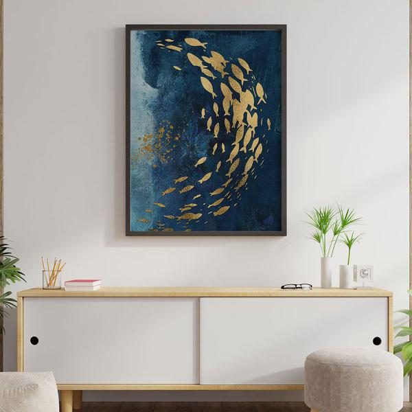 تابلو طرح ماهی و دریا مدل EP602|دیجی‌کالا