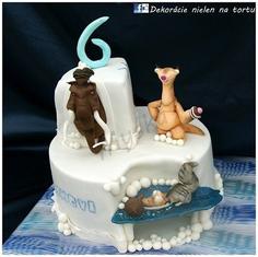 کیک تولد دخترانه فانتزی عصر یخبندان