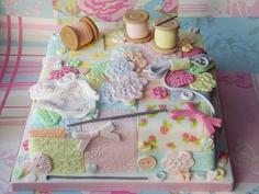 کیک تولد دخترانه فانتزی خیاطی