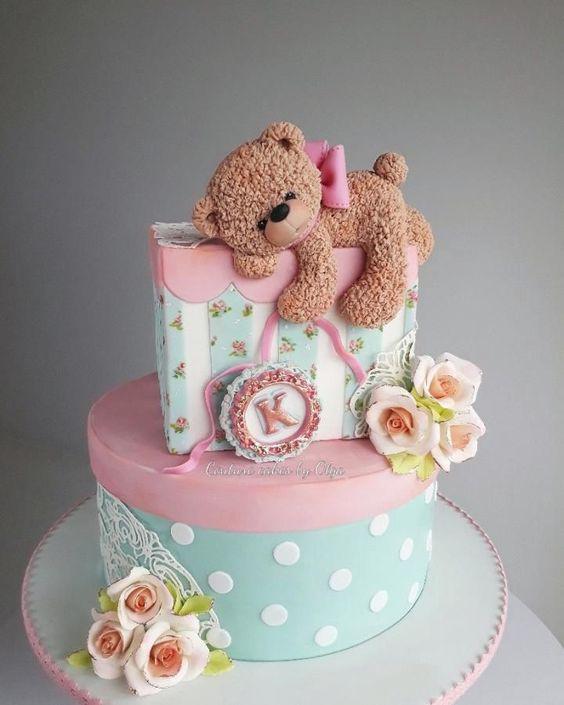 کیک تولد دخترانه فانتزی خرس خوابالو|لیدی
