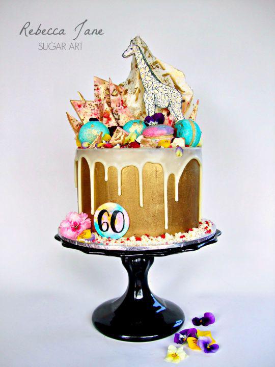 کیک تولد دخترانه طلایی شلوغ|لیدی