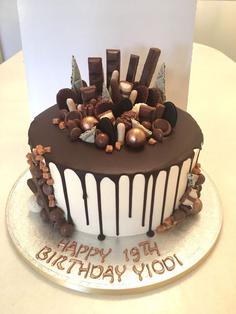 کیک تولد دخترانه شکلاتی مدل شیک