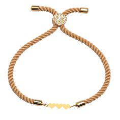دستبند طلا 18 عیار زنانه کرابو طرح قلب مدل kr100246