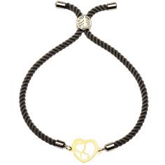 دستبند طلا 18 عیار زنانه کرابو طرح سه قلب مدل Kr1493