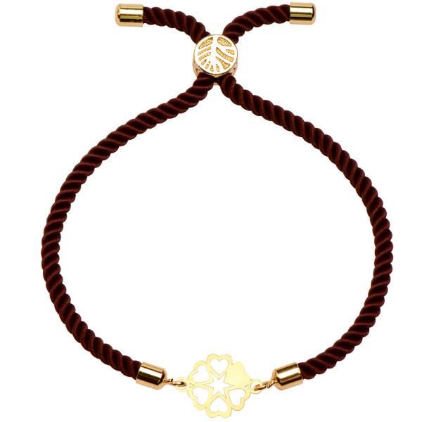 دستبند طلا 18 عیار زنانه کرابو طرح گل و قلب مدل Kr1621|دیجی‌کالا
