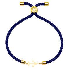 دستبند طلا 18 عیار زنانه کرابو طرح لنگر مدل Kr100263