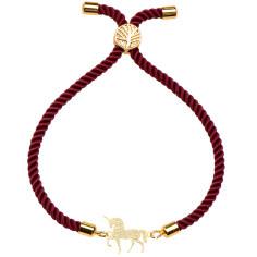 دستبند طلا 18 عیار زنانه کرابو طرح تک شاخ مدل Kr2624
