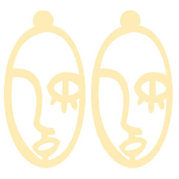 گوشواره طلا 18 عیار زنانه کرابو طرح صورتک مدل Kr5126|دیجی‌کالا