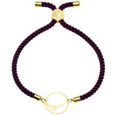 دستبند طلا 18 عیار زنانه کرابو طرح حرف پ مدل Kr2666
